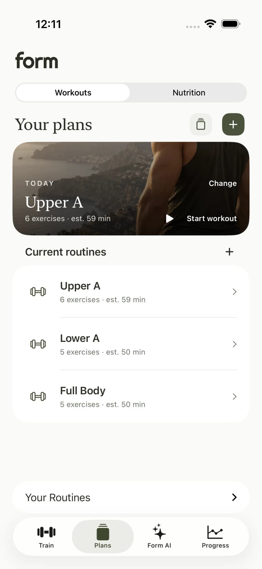 Form / Second screen