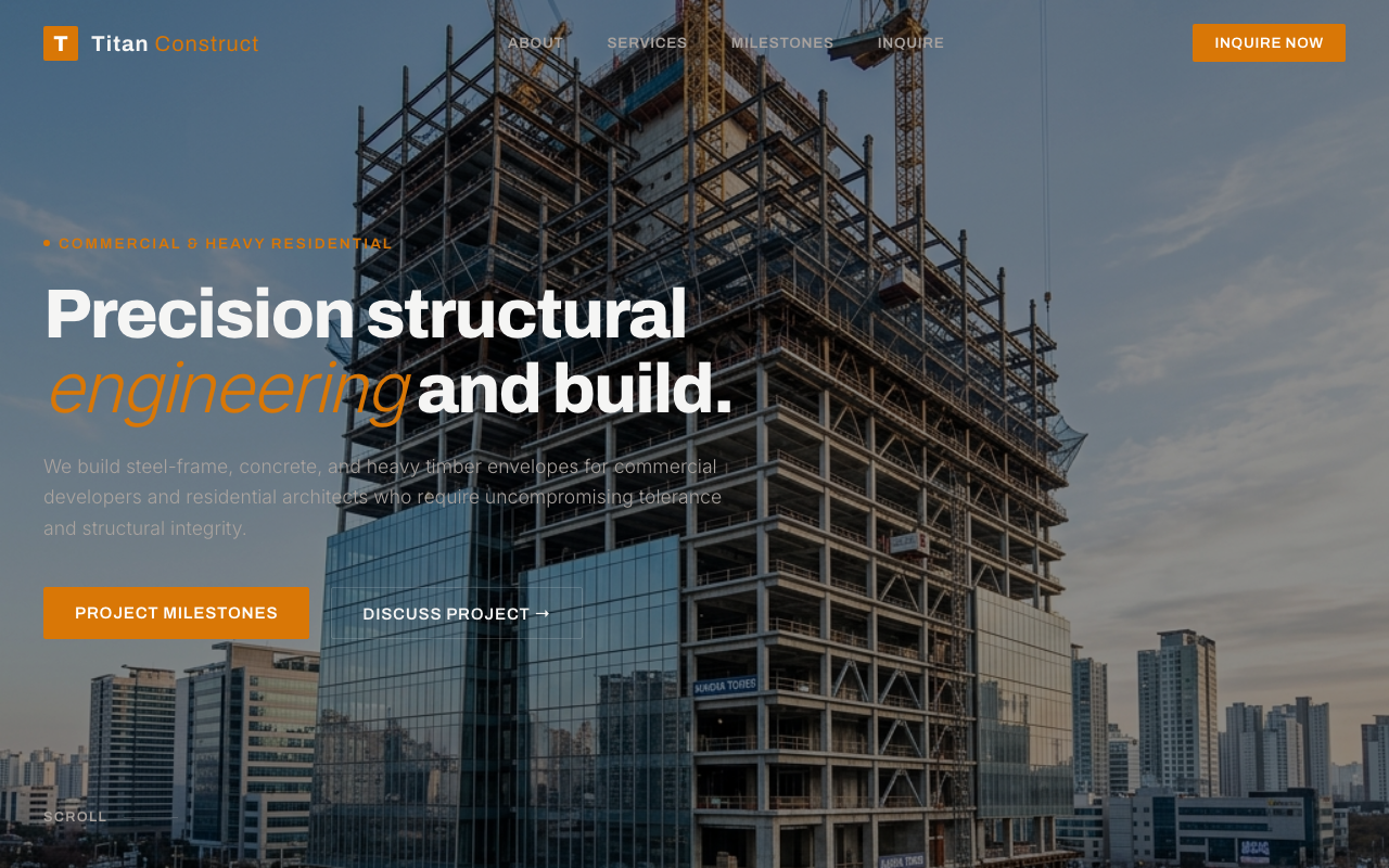 Titan Construction template preview